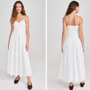 Line & Dot Lacie Midi White Midi Dress Size M